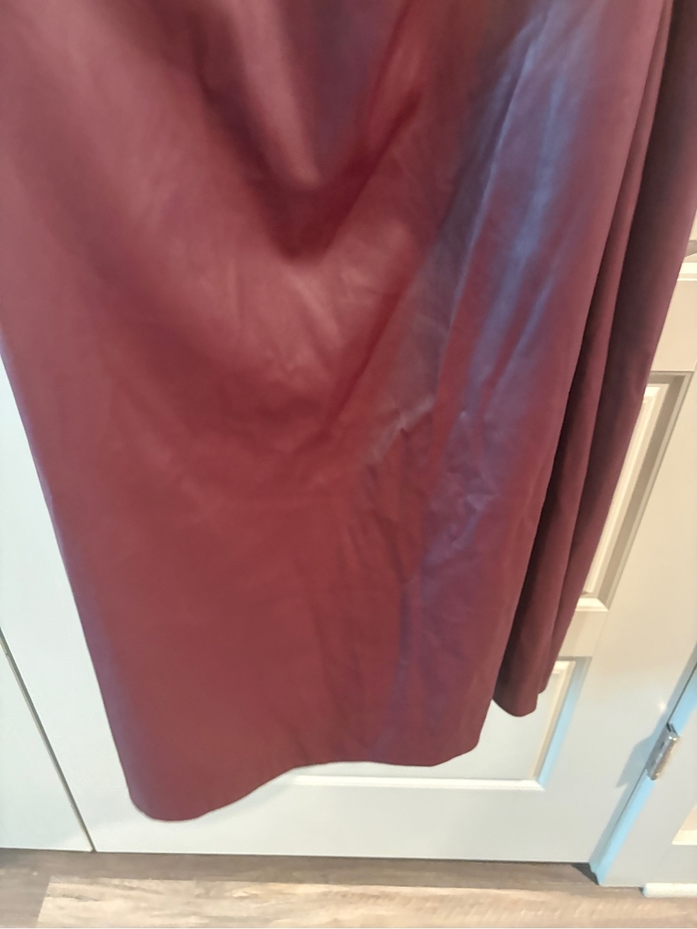 Jonathan Simkhai Toni Faux Leather Cutout Sleeveless Midi Dress in Mulberry Red - Picture 9 of 16